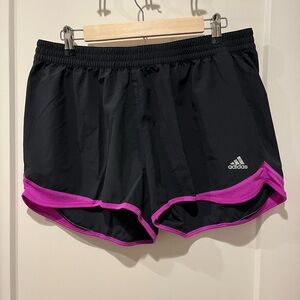 Adidas Women's Black and Purple Running Shorts